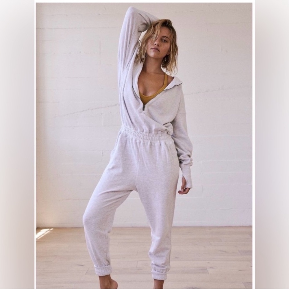 FP Movement by Free People Cream Jumpsuit